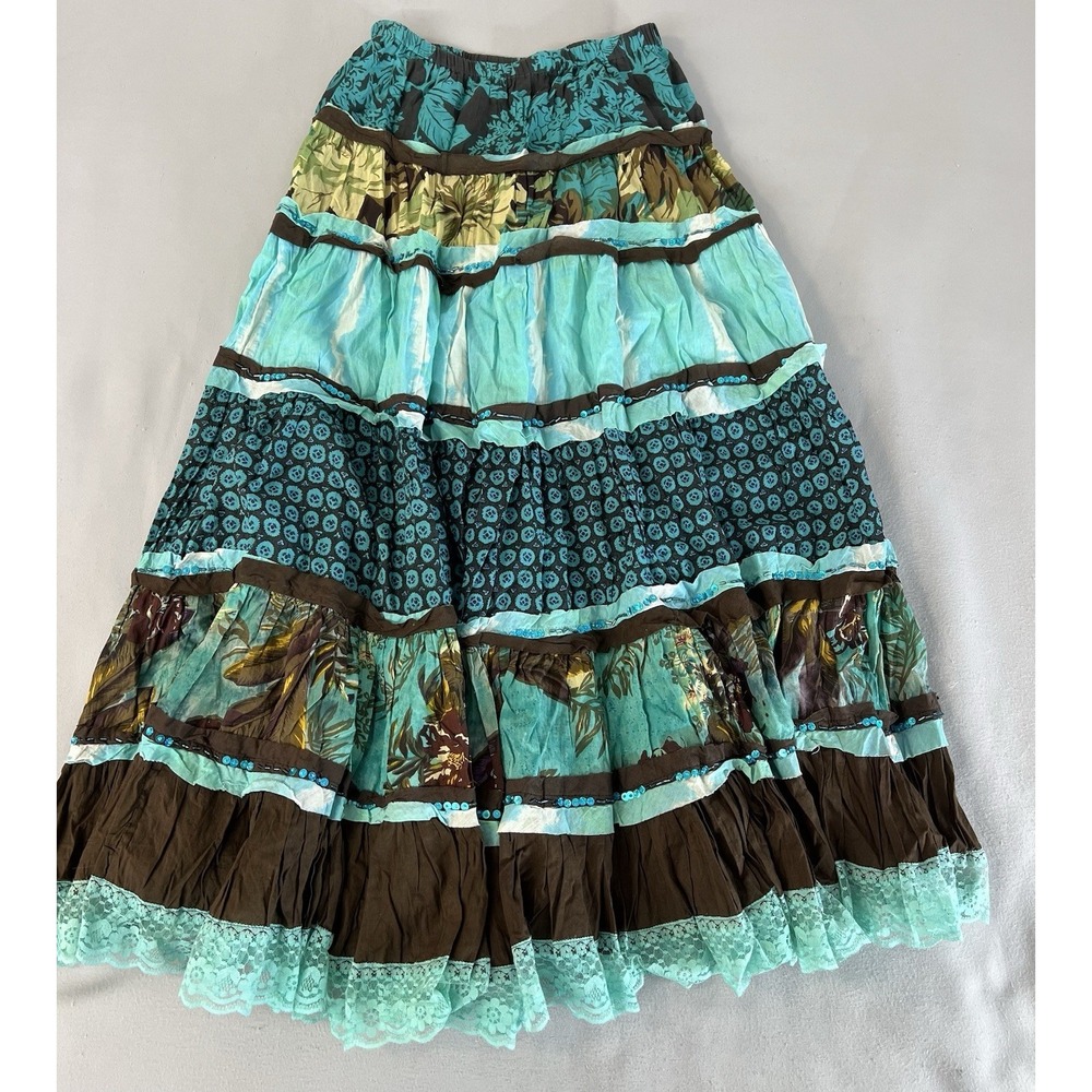 Alberto Makali Skirt Womens Size 4 Multicolored Gorgeous Floral Boho Maxi